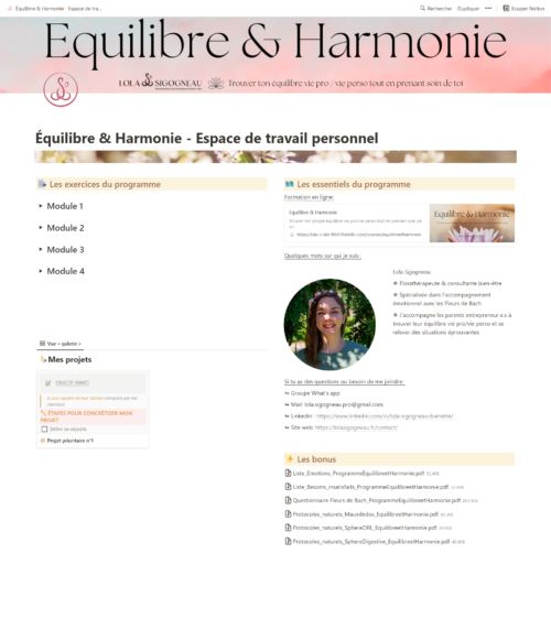 Espace Notion Equilibre & Harmonie